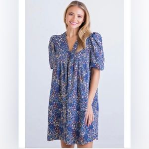 Karlie Puff Sleeve Floral Dress, size Large. New with tags!